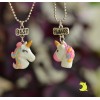 Кулоны для двоих друзей Best Friends. Единороги. Цена за 1 комплект